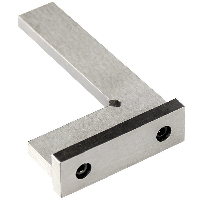 Boomgood Precision Machinist Square 3 Inch Engineer Square 90 Degree Right Angle Ruler Ground Hardened Steel with Seat 3 x 2 Inch - Image 3